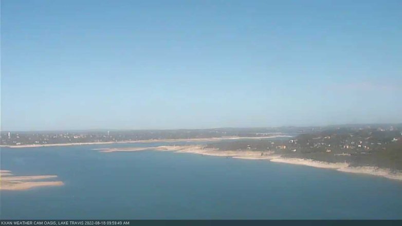 Lake Travis webcam, August 18, 2022 10:00 AM CT