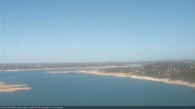 Lake Travis webcam, August 18, 2022 10:25 AM CT