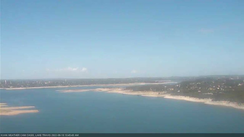 Lake Travis webcam, August 18, 2022 10:45 AM CT