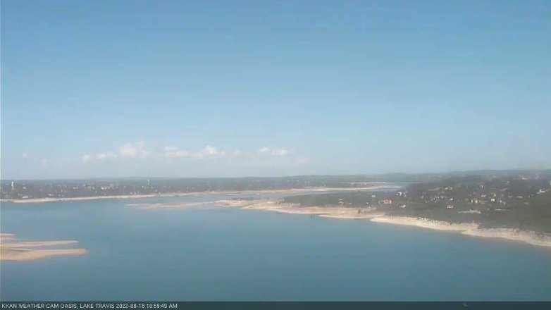 Lake Travis webcam, August 18, 2022 11:00 AM CT