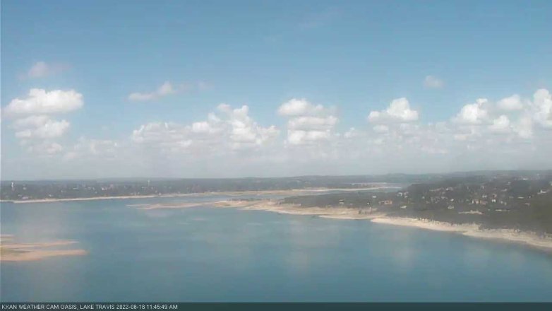 Lake Travis webcam, August 18, 2022 11:45 AM CT