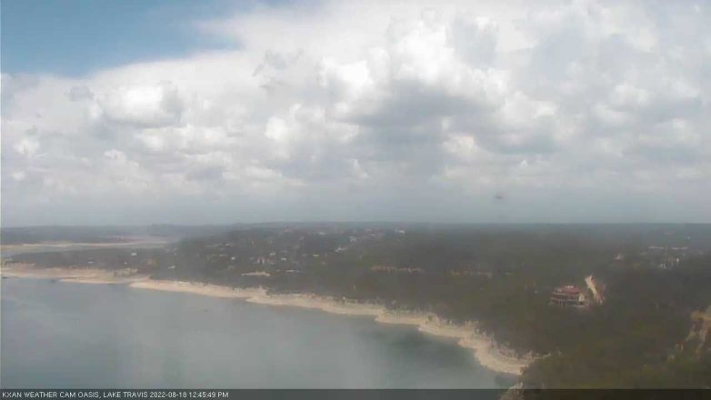 Lake Travis webcam, August 18, 2022 12:45 PM CT