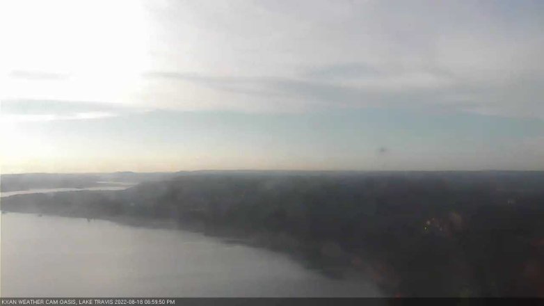Lake Travis webcam, August 18, 2022 7:00 PM CT