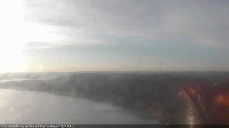 Lake Travis webcam, August 18, 2022 7:25 PM CT