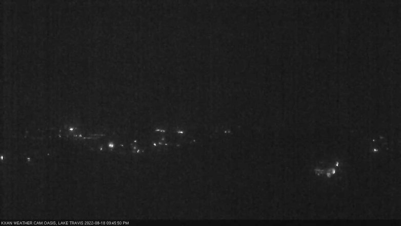 Lake Travis webcam, August 18, 2022 9:45 PM CT