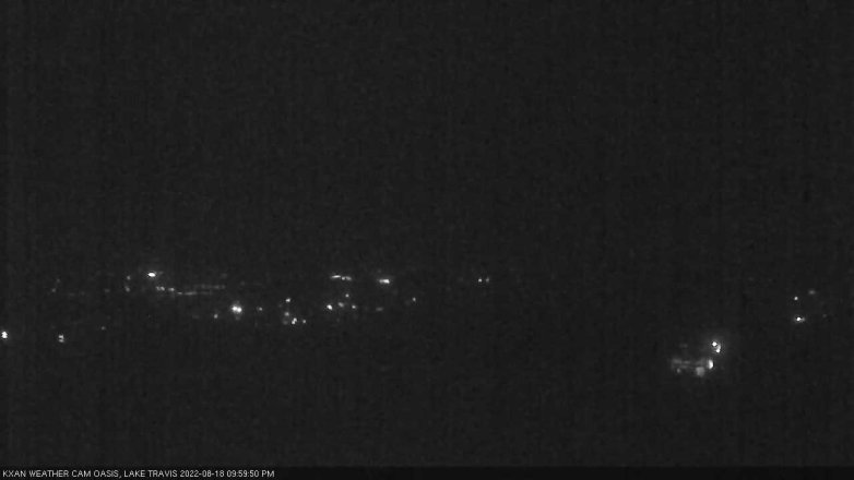 Lake Travis webcam, August 18, 2022 10:00 PM CT