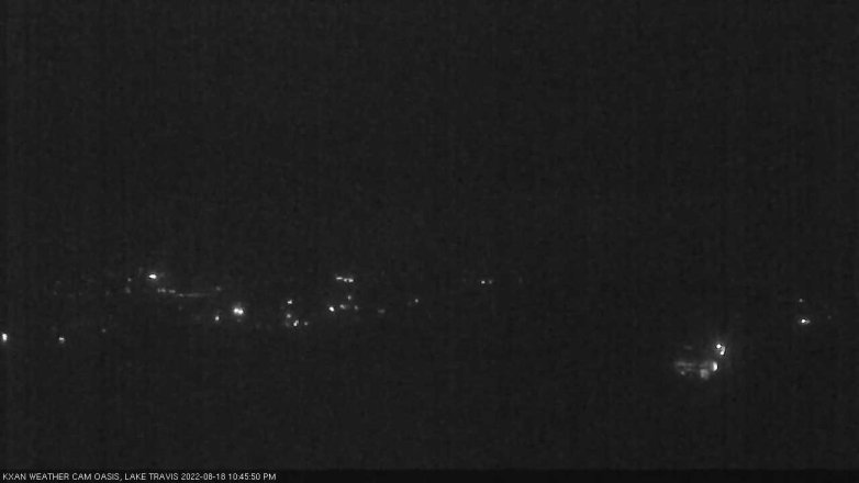 Lake Travis webcam, August 18, 2022 10:45 PM CT