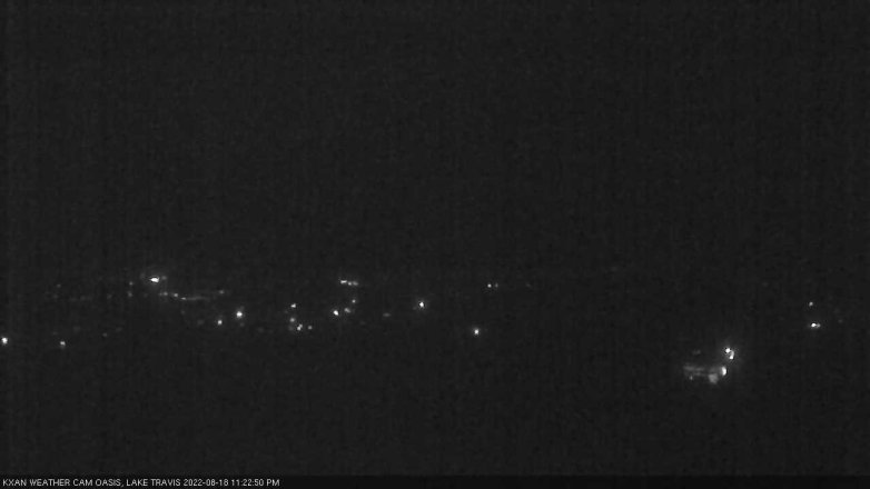 Lake Travis webcam, August 18, 2022 11:25 PM CT