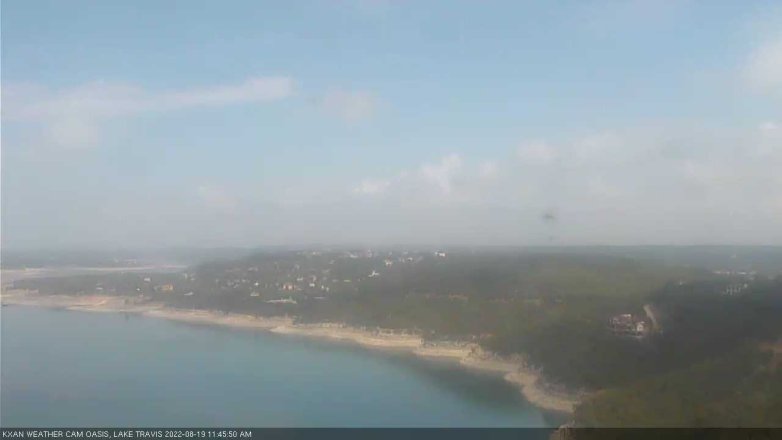 Lake Travis webcam, August 19, 2022 11:45 AM CT