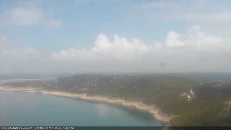 Lake Travis webcam, August 19, 2022 12:00 PM CT