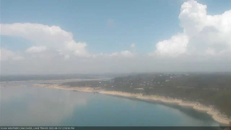 Lake Travis webcam, August 19, 2022 1:00 PM CT