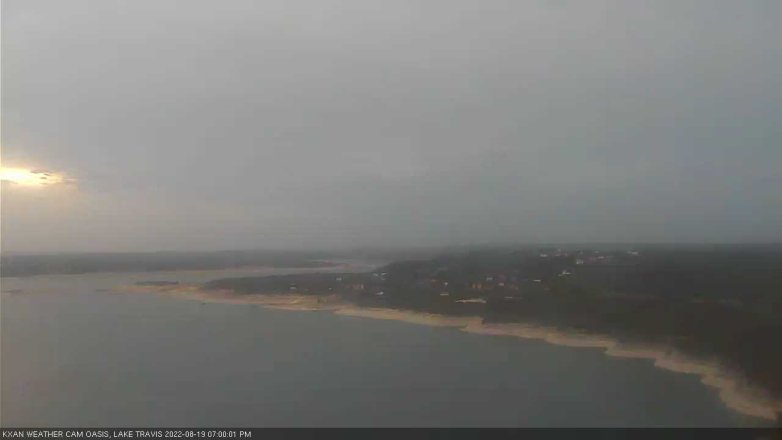 Lake Travis webcam, August 19, 2022 7:00 PM CT