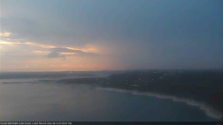 Lake Travis webcam, August 19, 2022 8:00 PM CT