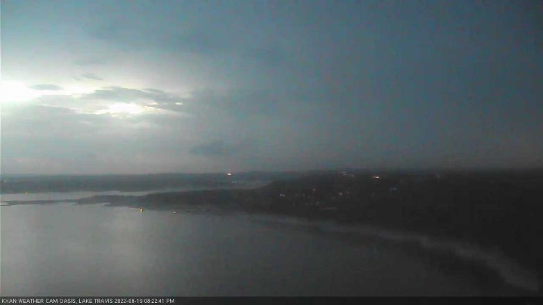 Lake Travis webcam, August 19, 2022 8:25 PM CT