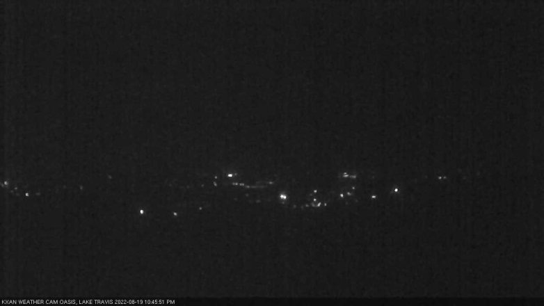 Lake Travis webcam, August 19, 2022 10:45 PM CT