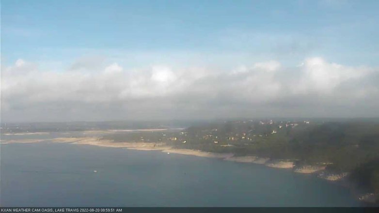 Lake Travis webcam, August 20, 2022 9:00 AM CT