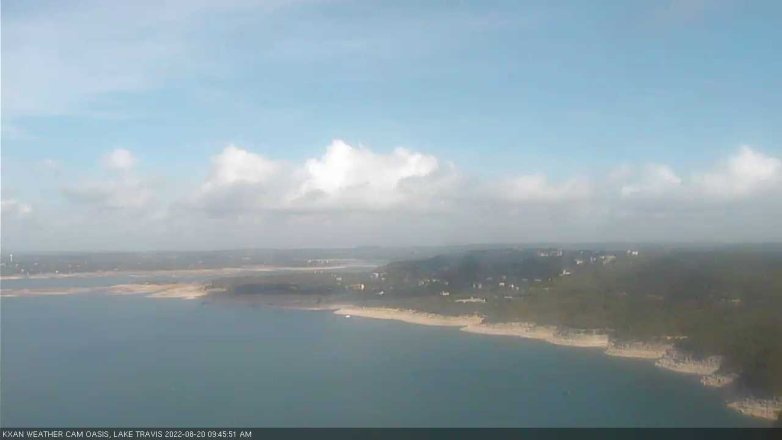 Lake Travis webcam, August 20, 2022 9:45 AM CT