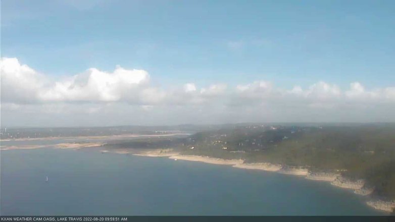 Lake Travis webcam, August 20, 2022 10:00 AM CT