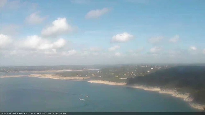 Lake Travis webcam, August 20, 2022 10:25 AM CT