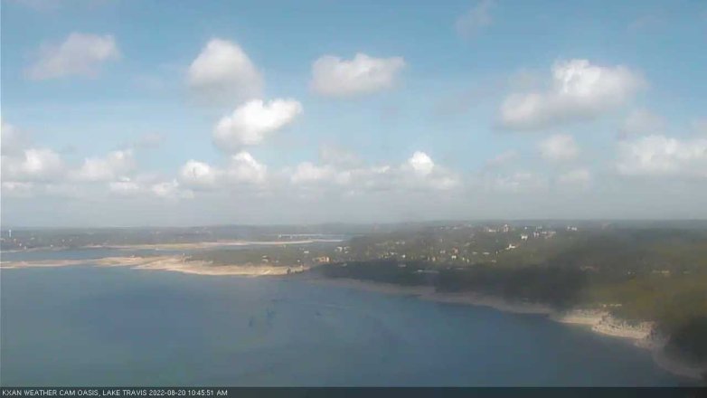 Lake Travis webcam, August 20, 2022 10:45 AM CT