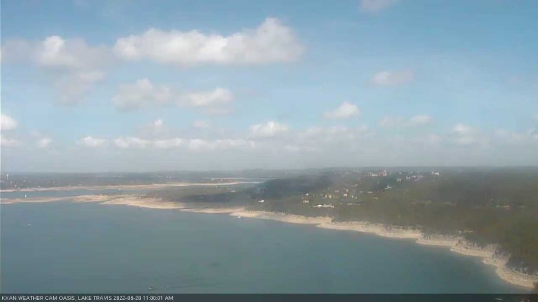 Lake Travis webcam, August 20, 2022 11:00 AM CT