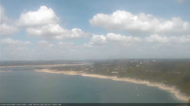 Lake Travis webcam, August 20, 2022 12:00 PM CT