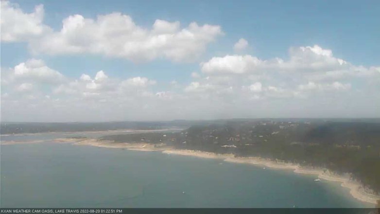 Lake Travis webcam, August 20, 2022 1:25 PM CT