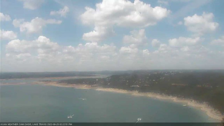 Lake Travis webcam, August 20, 2022 2:25 PM CT