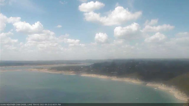 Lake Travis webcam, August 20, 2022 2:45 PM CT
