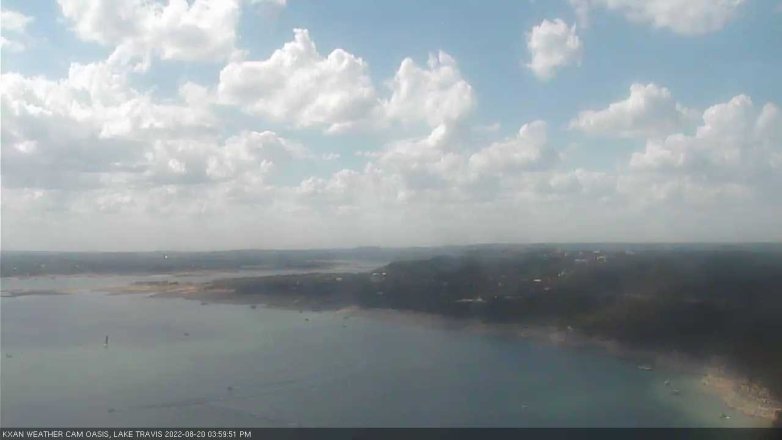 Lake Travis webcam, August 20, 2022 4:00 PM CT