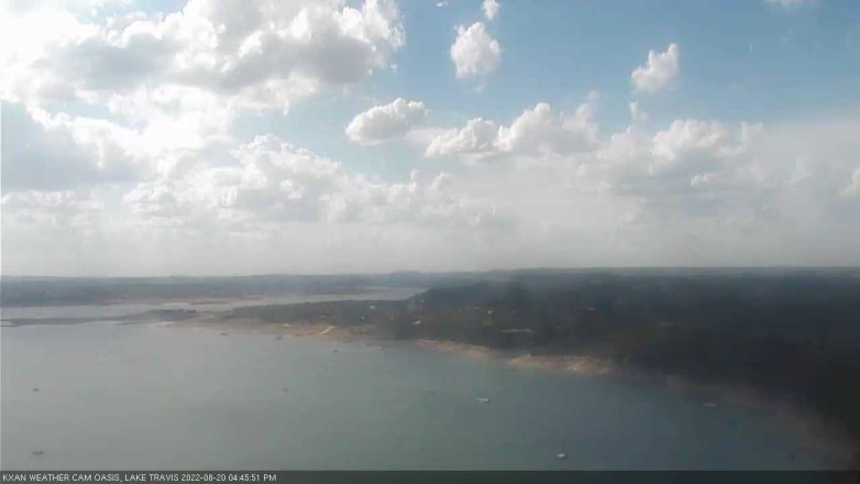 Lake Travis webcam, August 20, 2022 4:45 PM CT