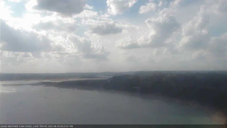 Lake Travis webcam, August 20, 2022 5:25 PM CT