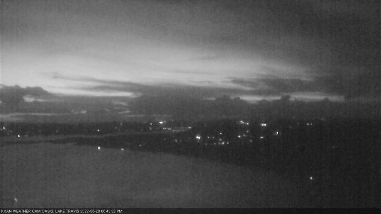 Lake Travis webcam, August 20, 2022 8:45 PM CT