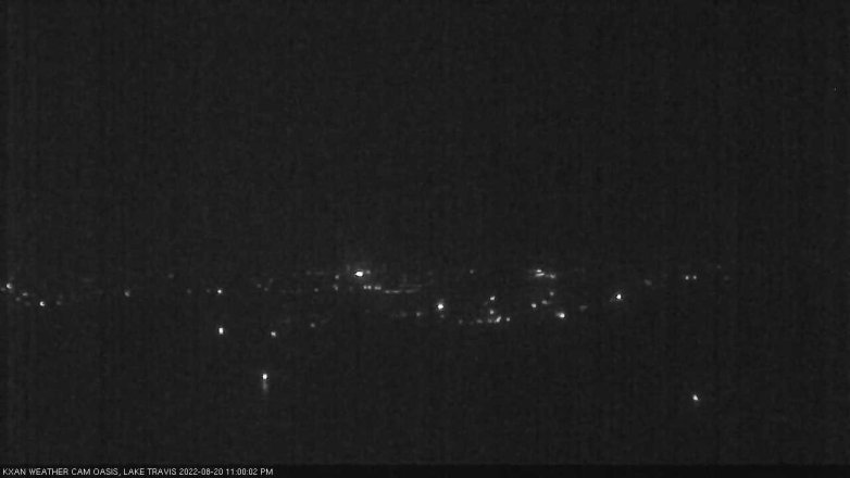 Lake Travis webcam, August 20, 2022 11:00 PM CT