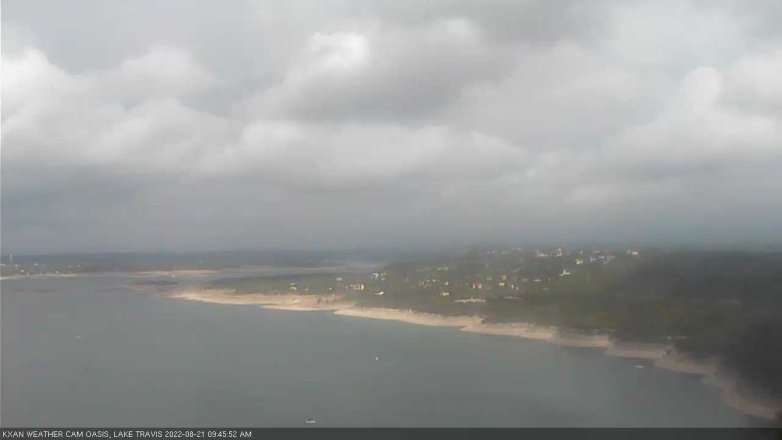 Lake Travis webcam, August 21, 2022 9:45 AM CT