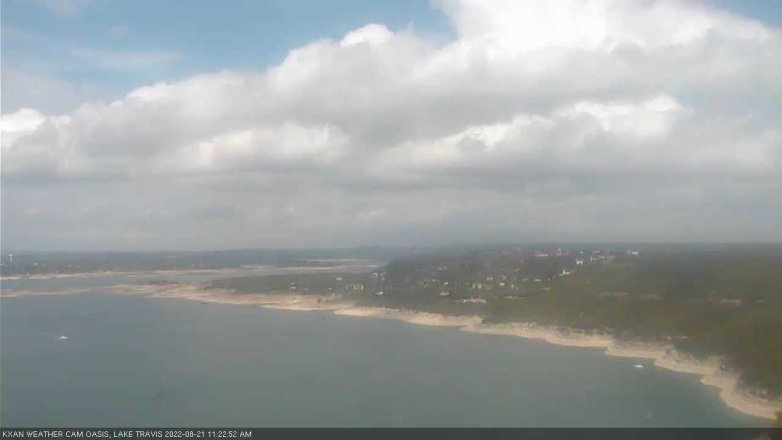 Lake Travis webcam, August 21, 2022 11:25 AM CT