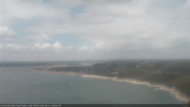 Lake Travis webcam, August 21, 2022 12:45 PM CT