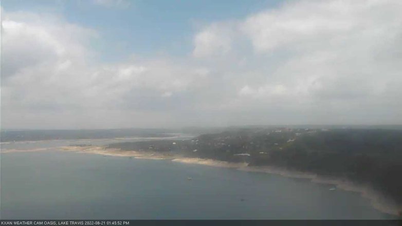 Lake Travis webcam, August 21, 2022 1:45 PM CT