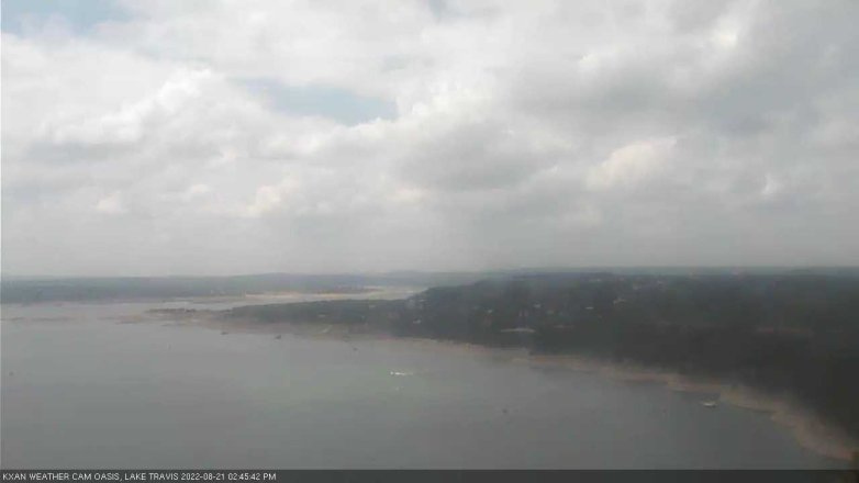 Lake Travis webcam, August 21, 2022 2:45 PM CT