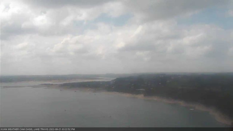 Lake Travis webcam, August 21, 2022 3:25 PM CT