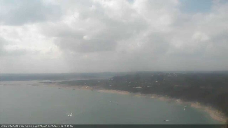 Lake Travis webcam, August 21, 2022 4:25 PM CT