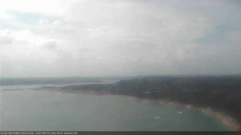 Lake Travis webcam, August 21, 2022 4:45 PM CT