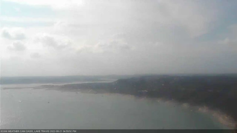 Lake Travis webcam, August 21, 2022 5:00 PM CT