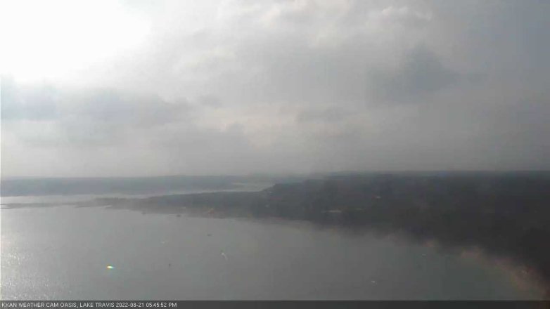 Lake Travis webcam, August 21, 2022 5:45 PM CT