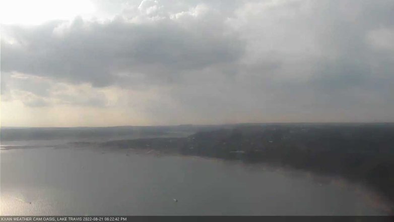 Lake Travis webcam, August 21, 2022 6:25 PM CT