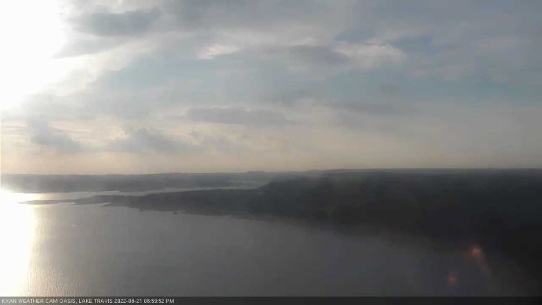 Lake Travis webcam, August 21, 2022 7:00 PM CT