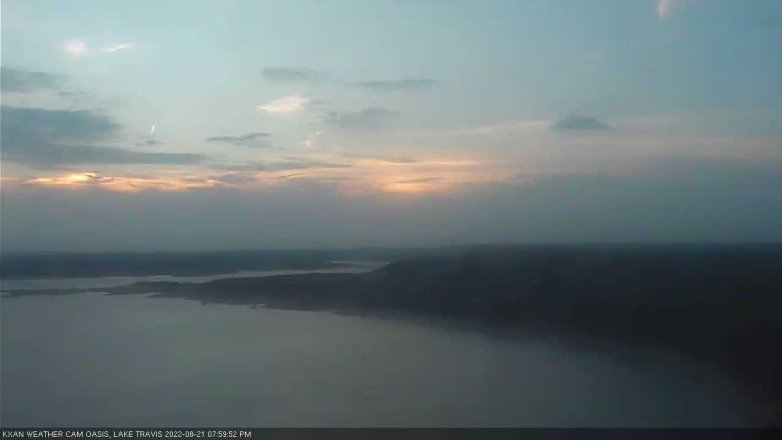 Lake Travis webcam, August 21, 2022 8:00 PM CT