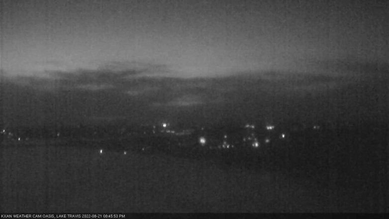 Lake Travis webcam, August 21, 2022 8:45 PM CT
