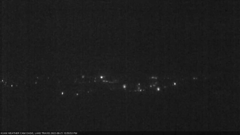 Lake Travis webcam, August 21, 2022 11:00 PM CT