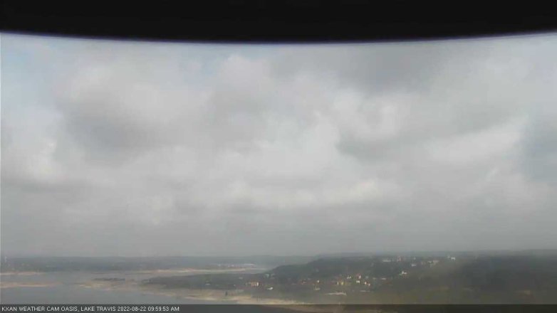 Lake Travis webcam, August 22, 2022 10:00 AM CT